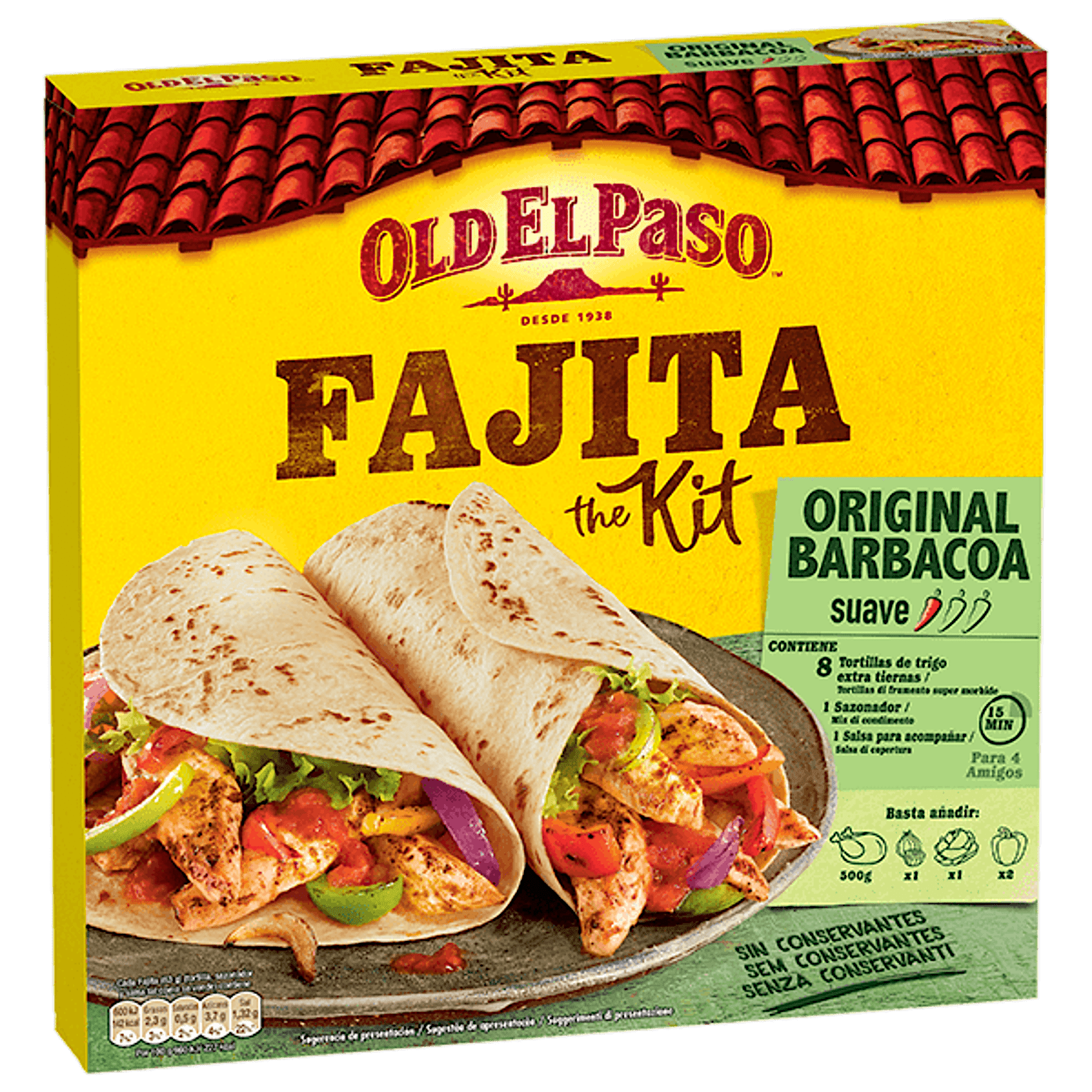Kit de fajita suave de barbacoa original Old el paso, 500g